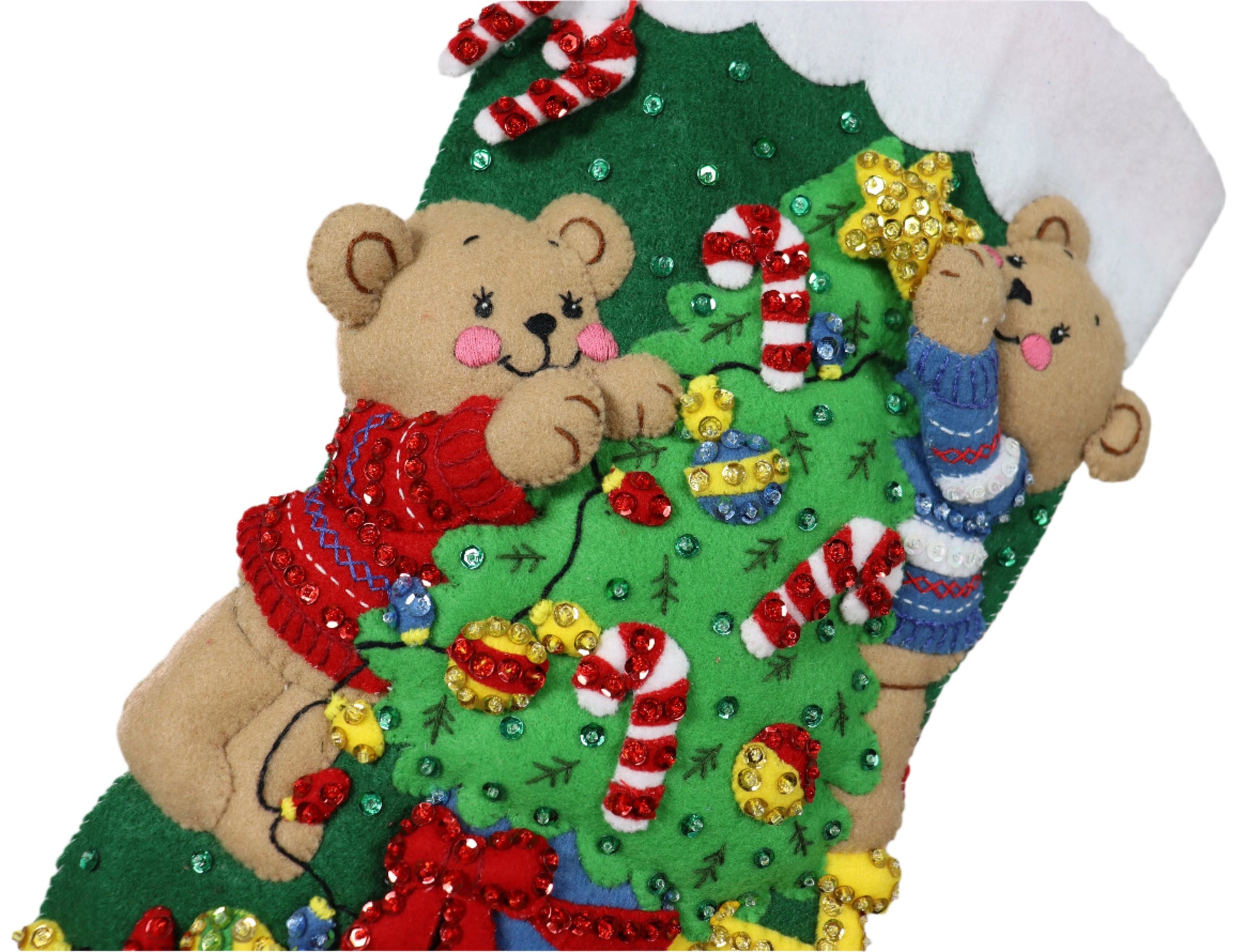 Decorating Tree Bucilla Felt Christmas Stocking