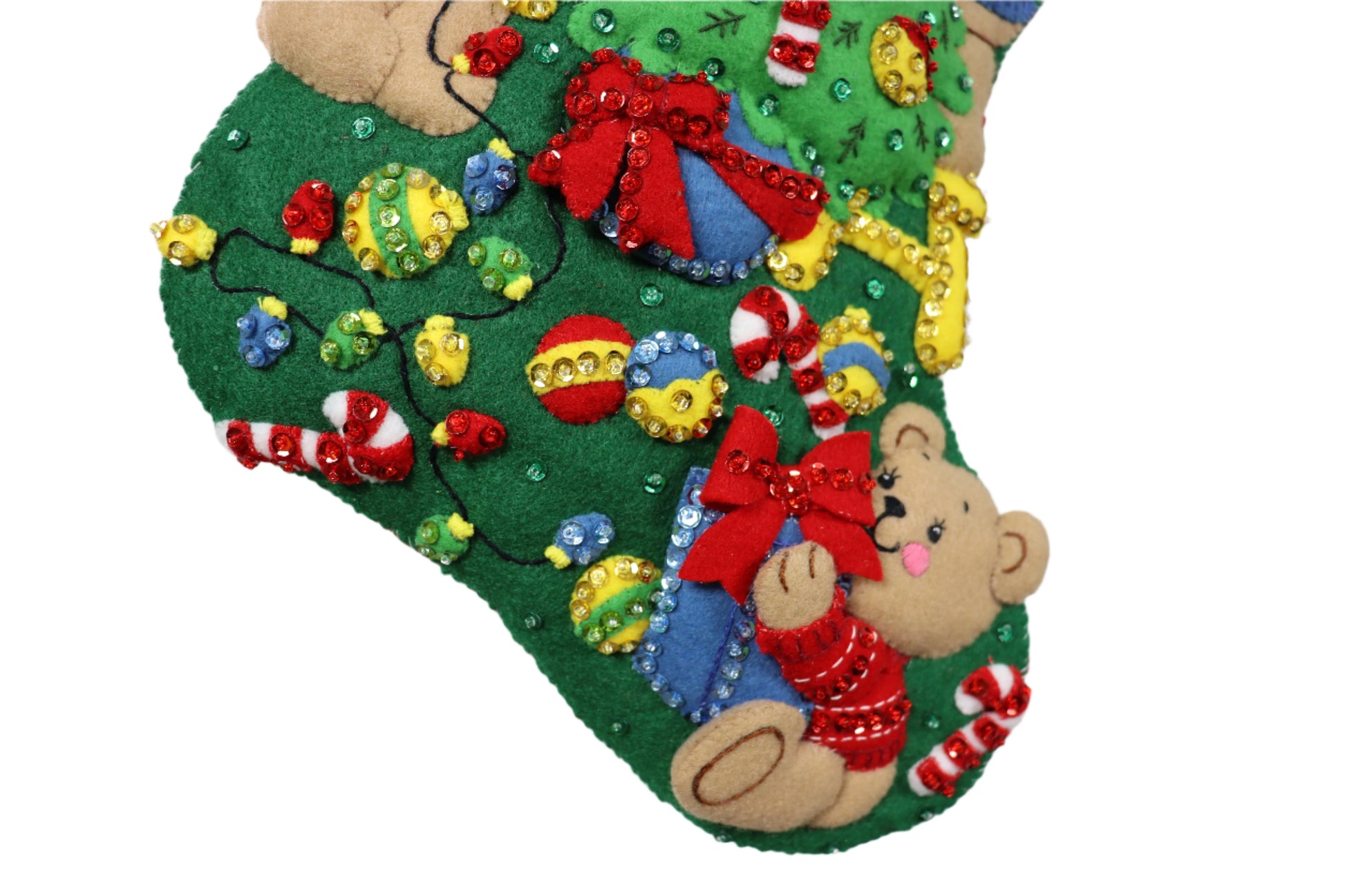 Decorating Tree Bucilla Felt Christmas Stocking