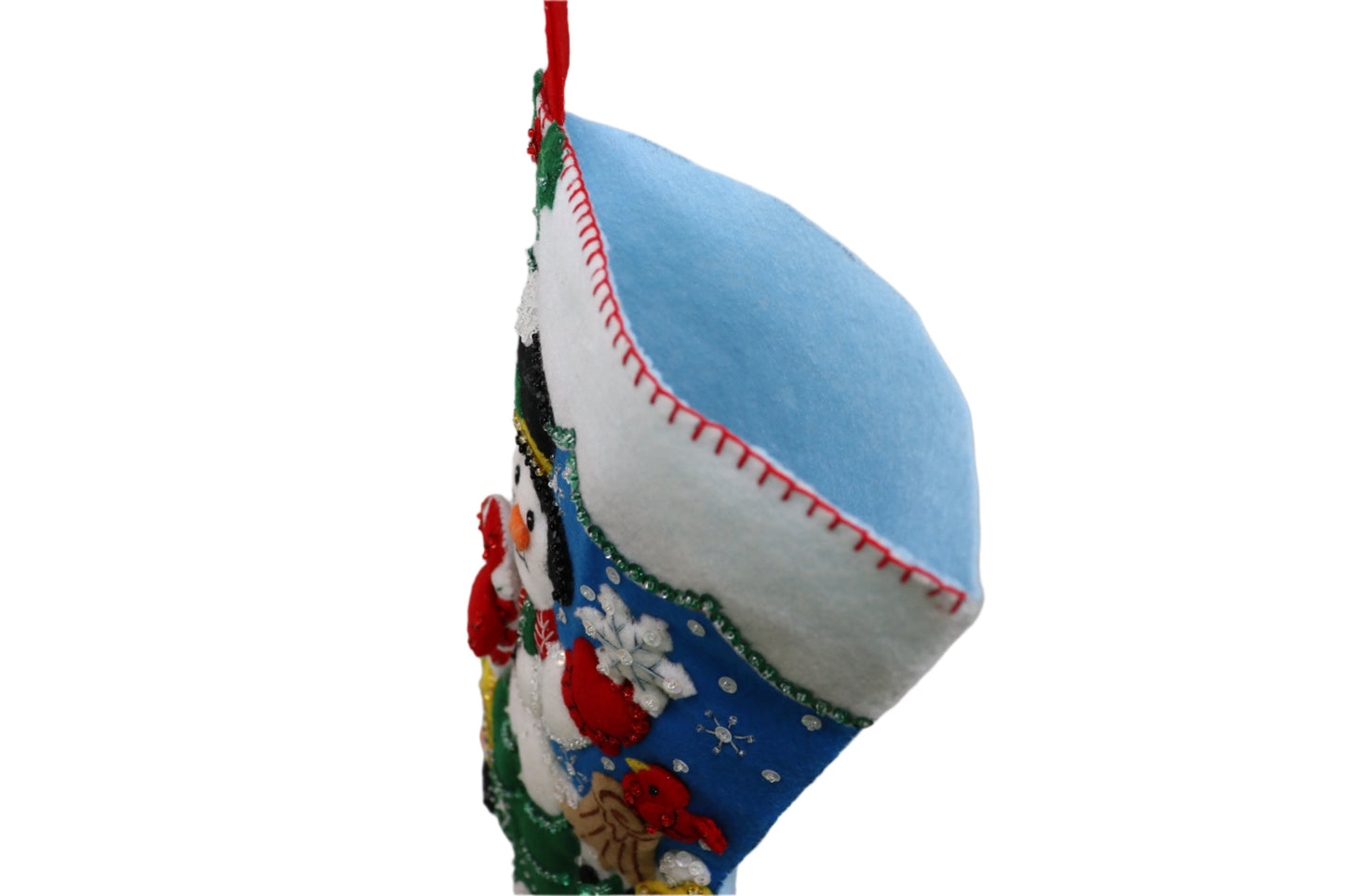 The Perfect Tree Bucilla Felt Christmas Stocking look on back felt