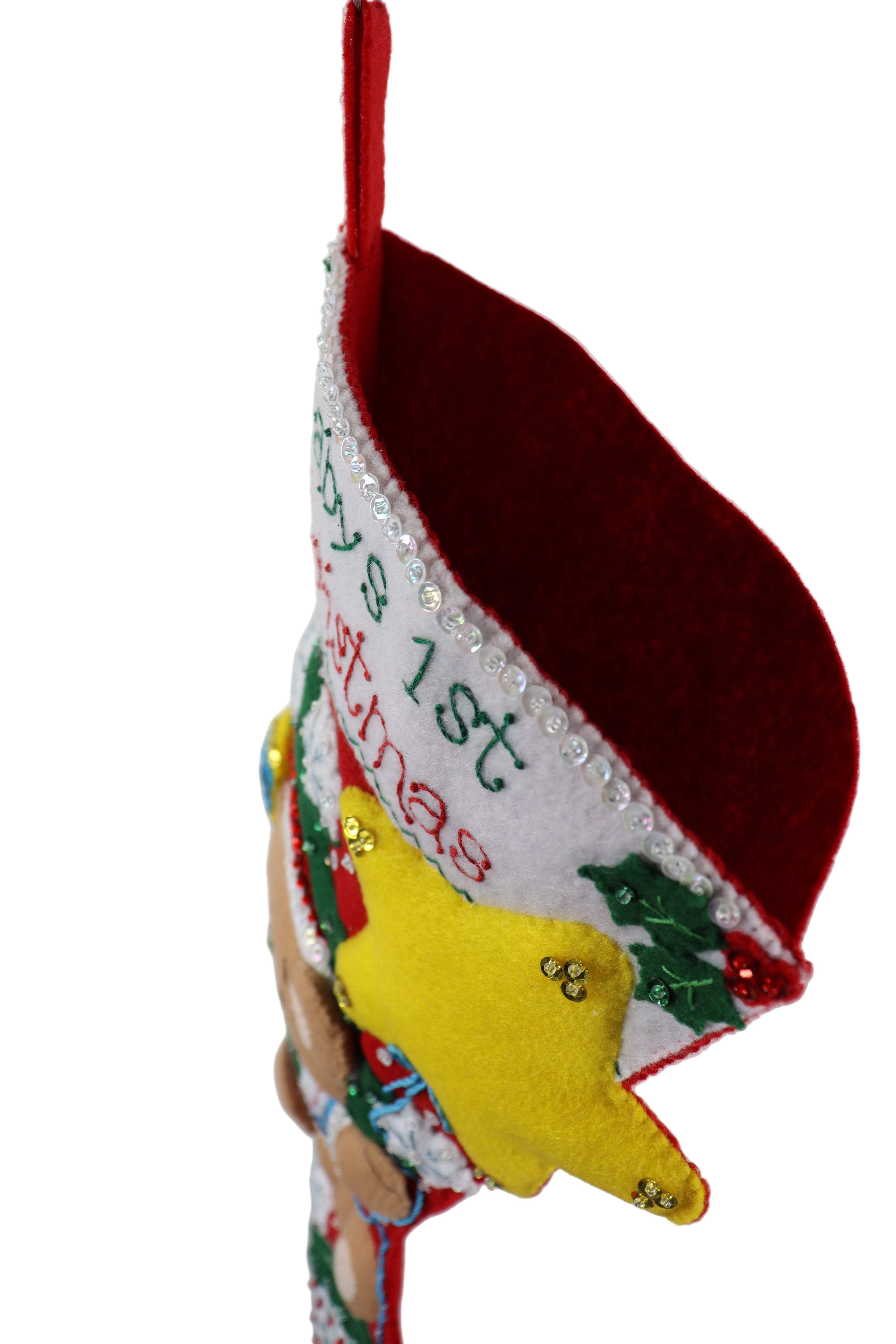 Decorative felt stocking