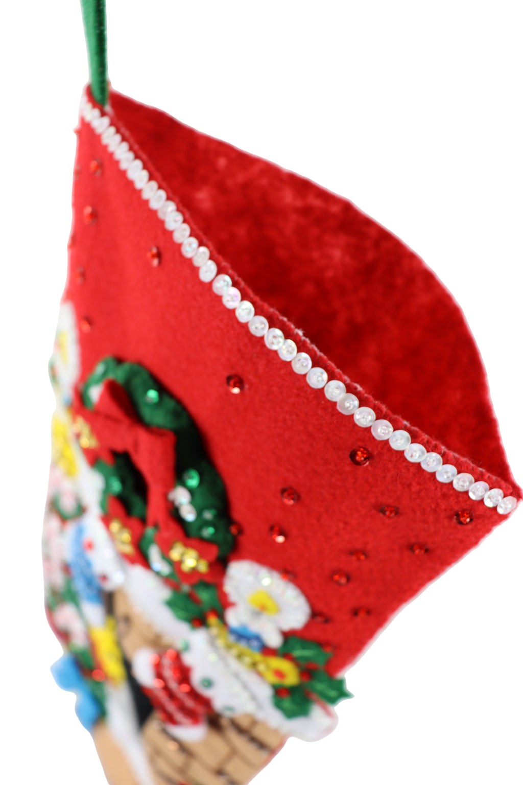 Holiday Hearth Bucilla Finished Felt Christmas Stocking